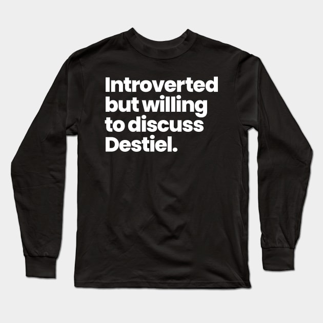 Introverted but willing to discuss Destiel - Supernatural Long Sleeve T-Shirt by VikingElf